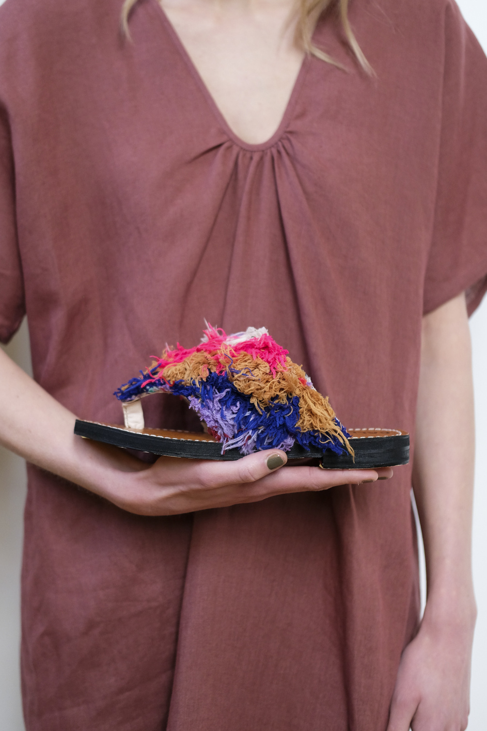 calla lily babouche sandal multicolour